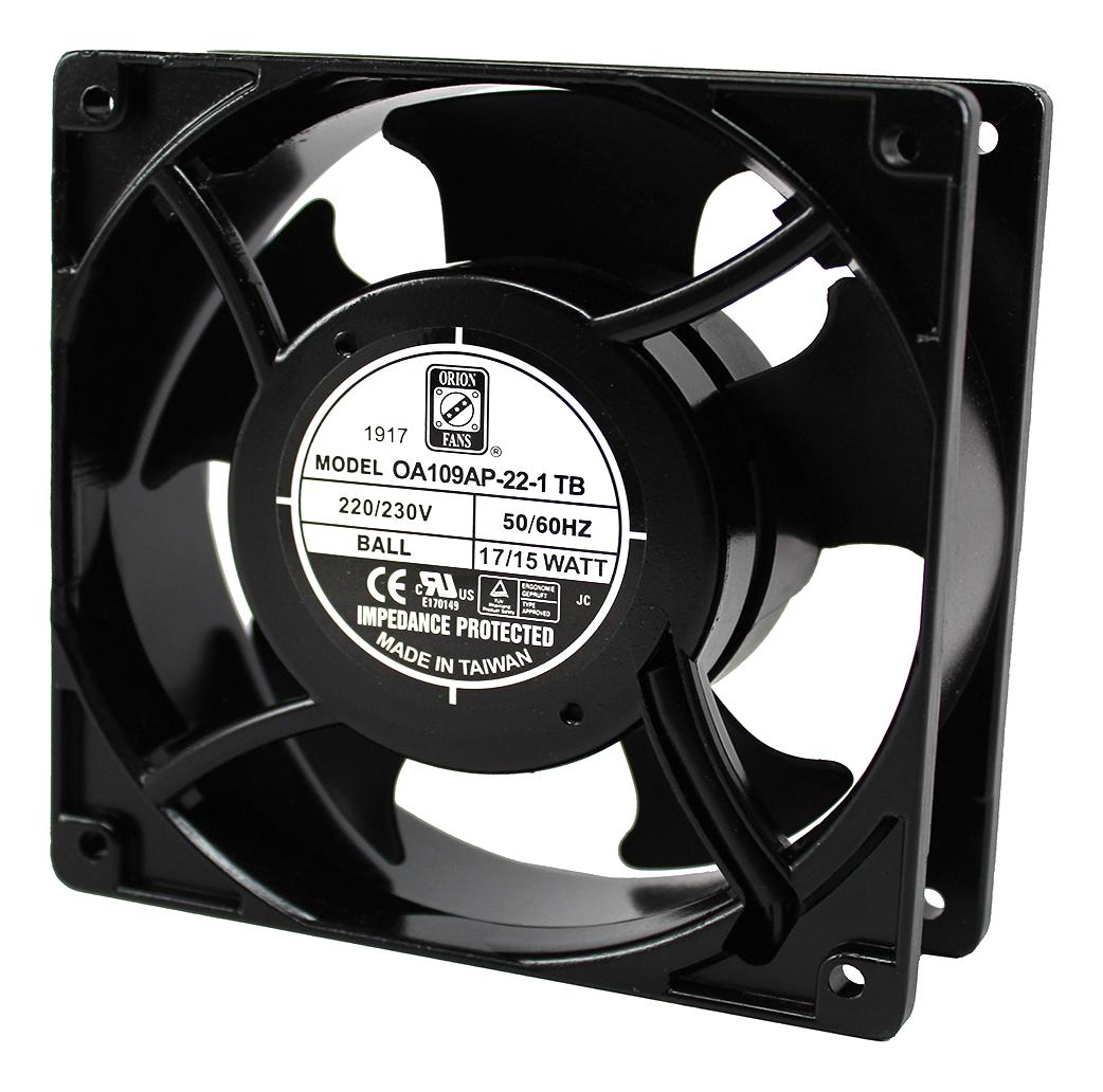 Orion Fans Oa109Ap-22-1Tb Ac Fan, Ball, 120mm, 3000Rpm, 230V