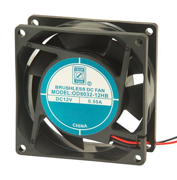 Orion Fans Od8032-24Lb Dc Axial Fan, Ball, 39.6Cfm, 0.07A, 24V