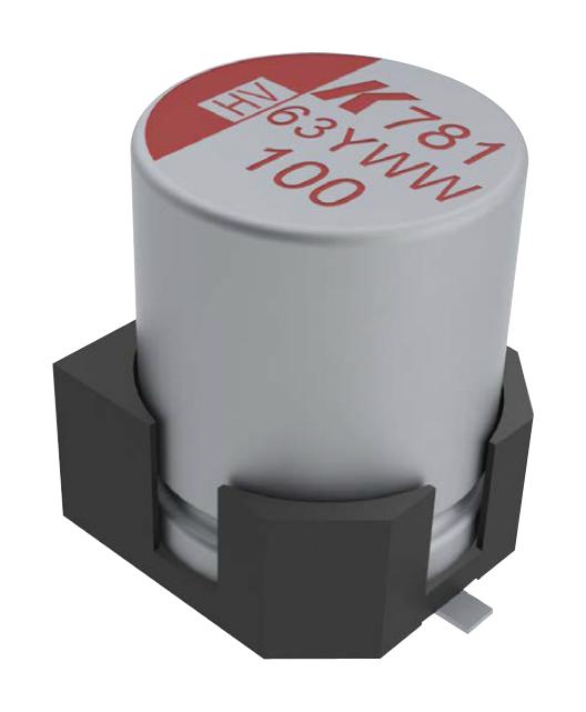 KEMET A781Ms157M1Hlav028 Capacitor, 150Uf, 50V, Alu Elec, Hybrid, Smd