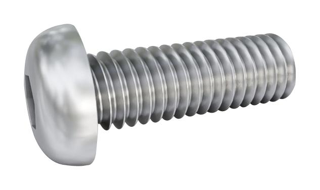 TR Fastenings Tr00004728-000 Screw, Button Head Hex, M12X30, Ss A2