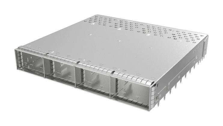 Amphenol Communications Solutions Ue62B4620021E1 Connector, Osfp Cage, 1X4 Gang, Press Fit