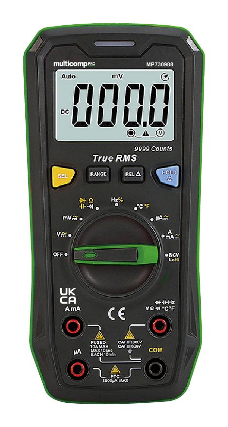 Multicomp Pro Mp730988 Digital Multimeter, Trms Rms, 1Kv