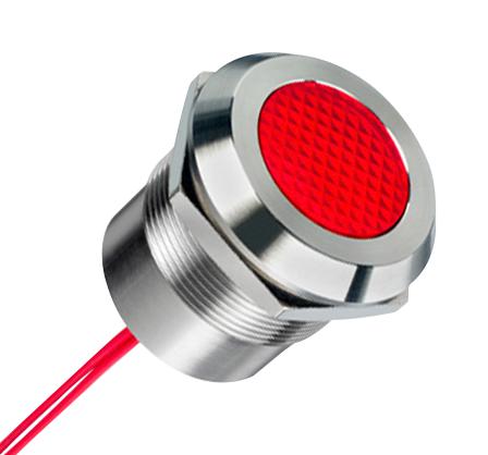 APEM Q30Y5Sxxr1Ae. Panel Indicator, Red, 30mm, 24V