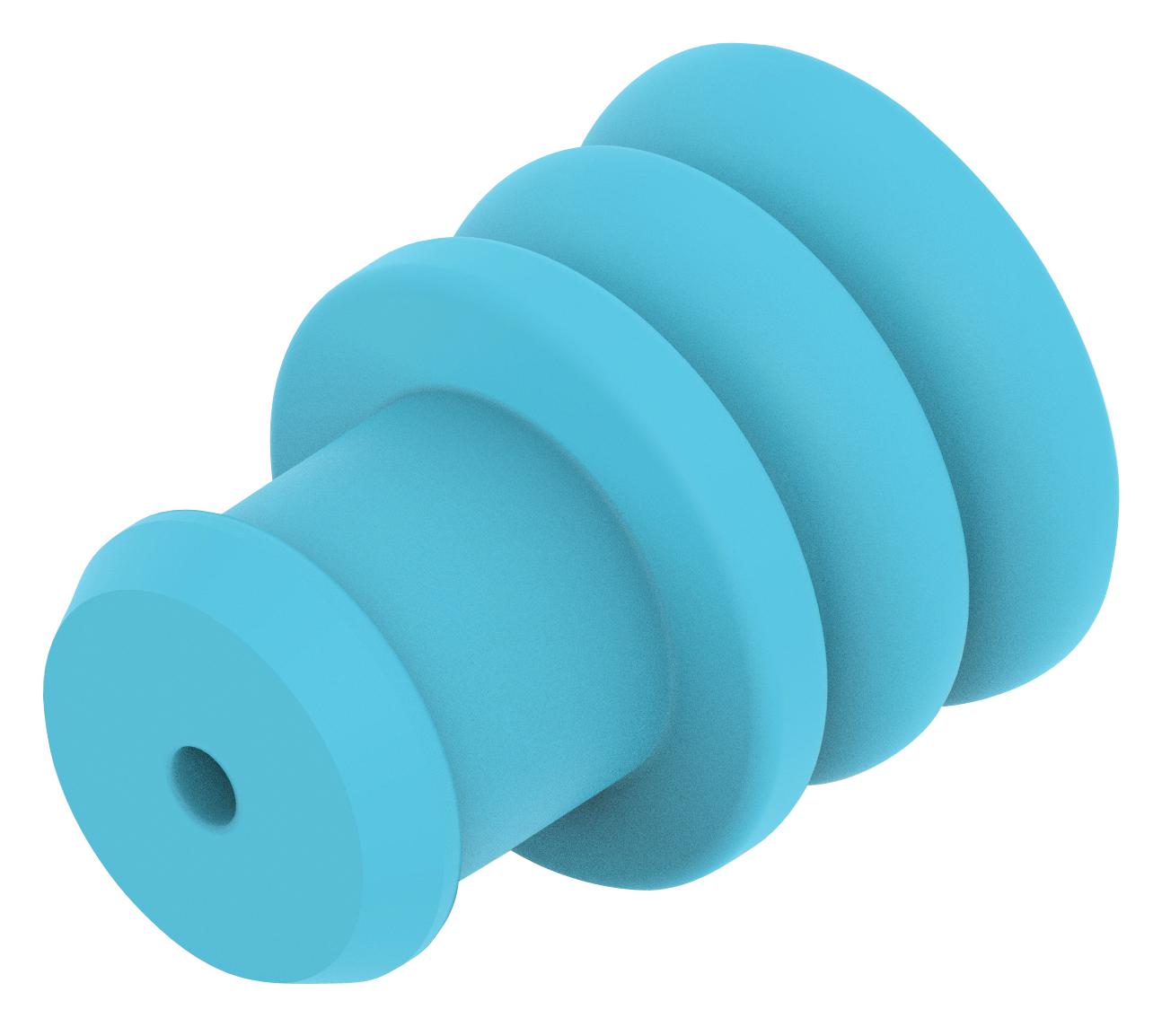 Te Connectivity 828904-1 Single Wire Seal, Silicone, Blue