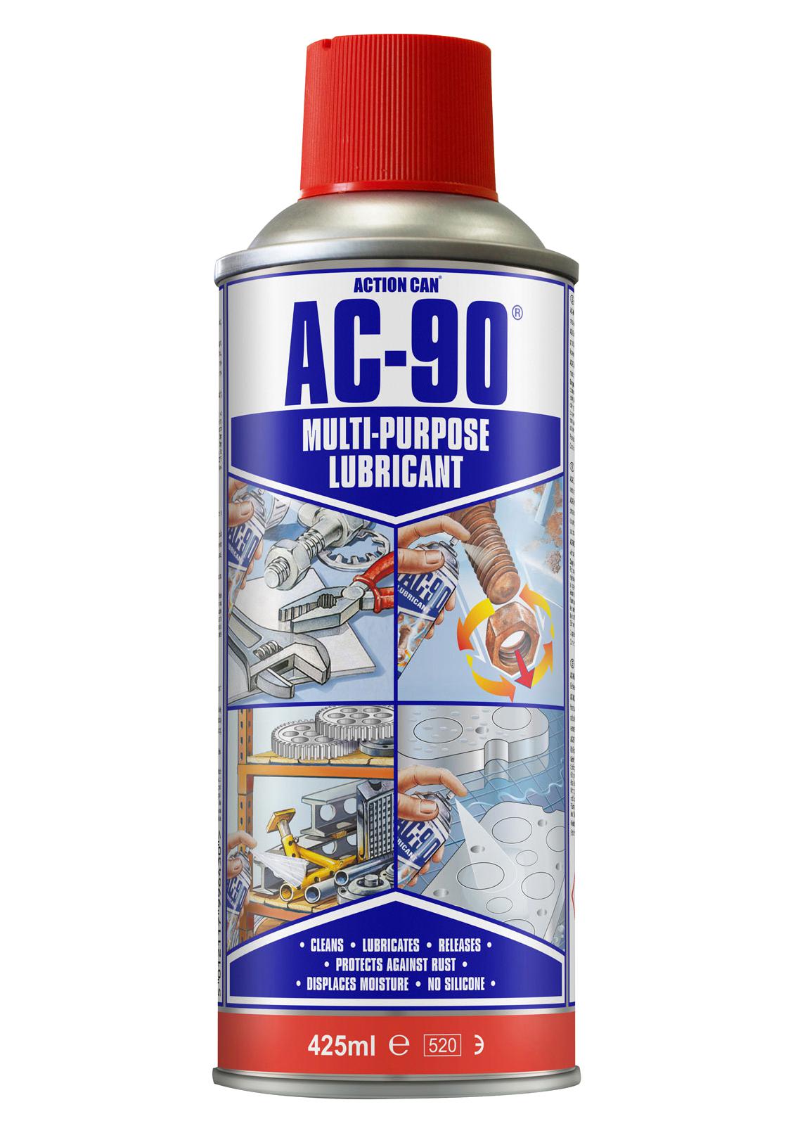 Action Can Ac-90, 425Ml Lubricant, Aerosol, Yellow, 425Ml