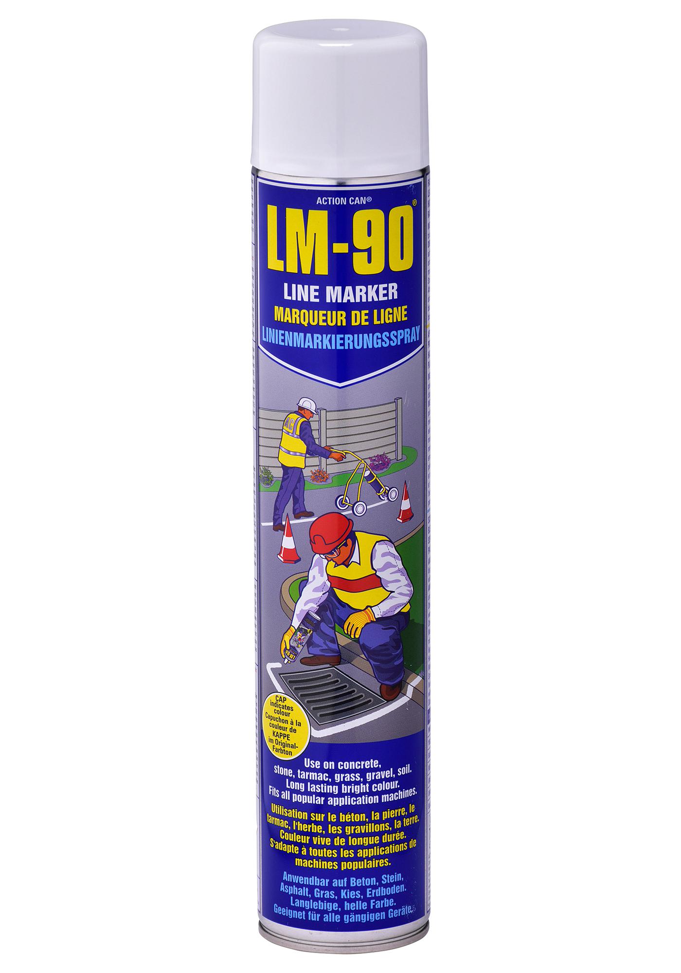 Action Can Lm-90 White, 750Ml Marking Paint, Aerosol, White, 750Ml