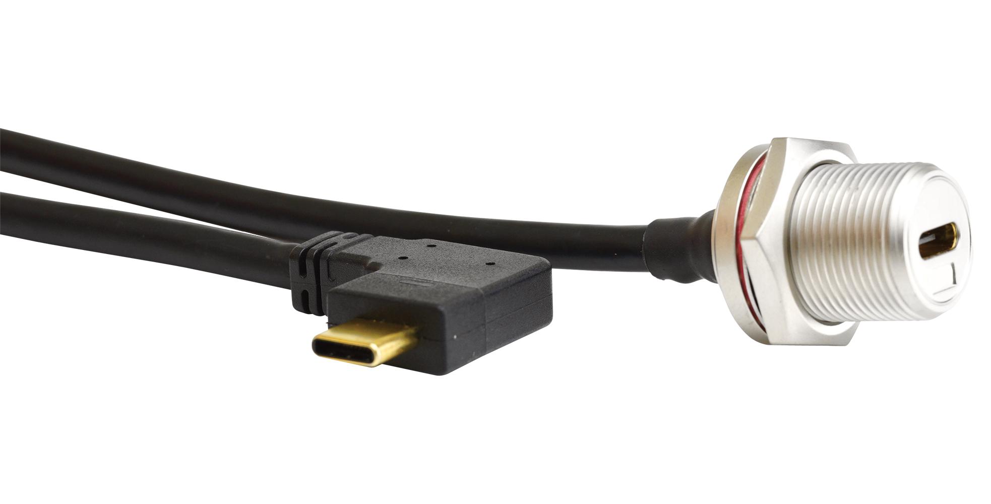 Multicomp Pro Mp011932 Usb Cable, 3.1, C2 C Jack-C R/a Plug, 1M