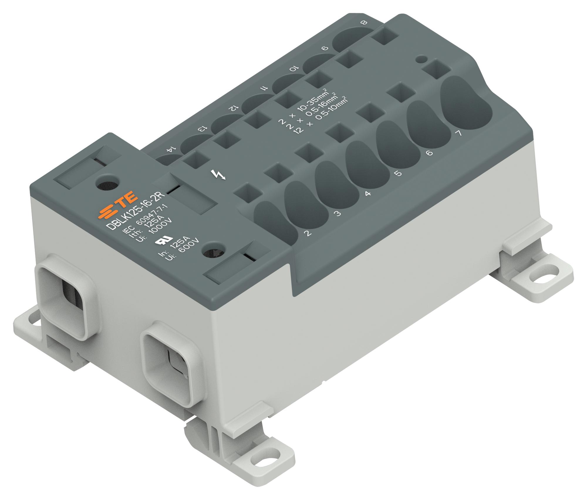 Entrelec TE Connectivity 1Snl412510R0000 Tb, Power Distribution, 14Pos, 1Awg