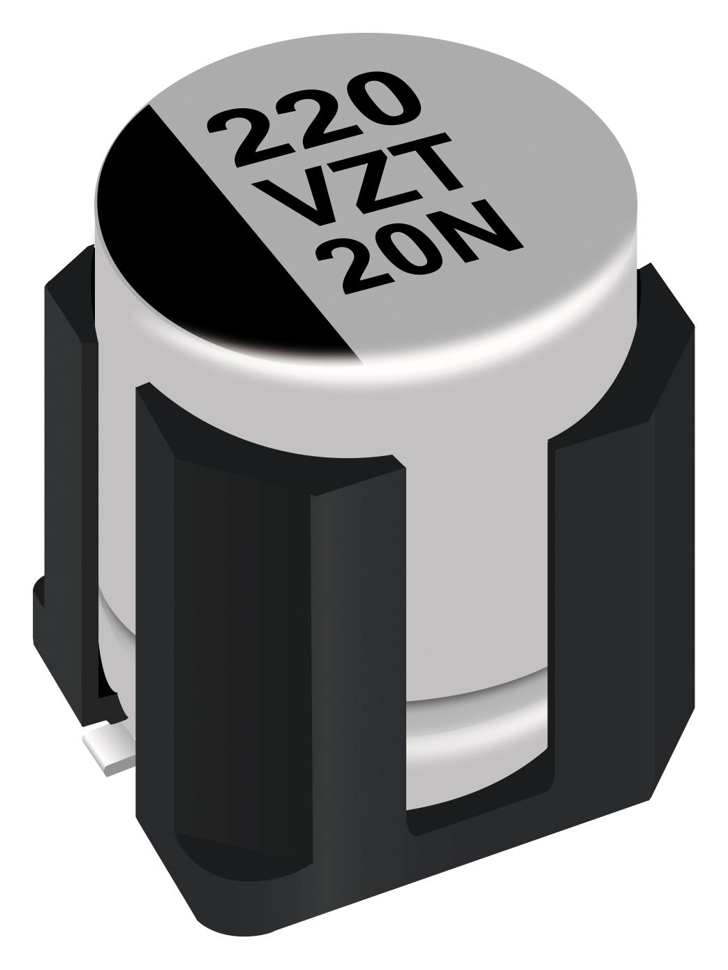 Panasonic Eehzt1V221Uv Capacitor, 220Uf, 35V, Alu Elec, Hybrid, Smd