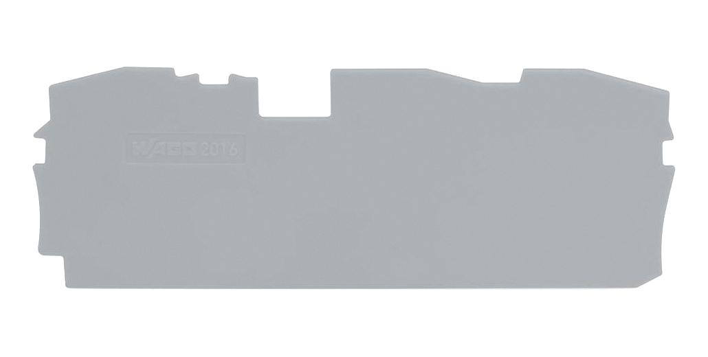 WAGO 2016-1391 End & Intermediate Plate, Gray