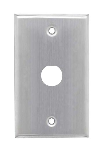 L-Com Wpc10 Wall Plate, Ss, 1-G, D-Hole