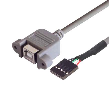 L-Com Upmb5-2M Cable Assy, Usb 2.0 B Rcpt-Hdr Rcpt, 2M