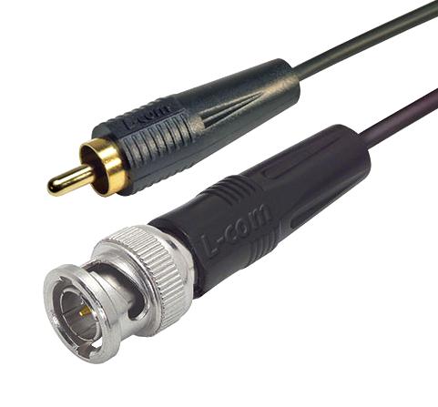 L-Com Ctl1Rb-1 Cable, Rca Plug-Bnc Plug, 0.3M