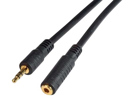 L-Com Ctl35Mf-10 Cable Assy, 3.5mm Stereo Plug-Rcpt, 10'