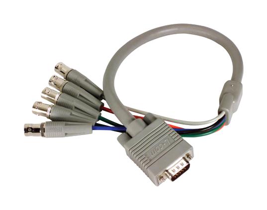 L-Com Ctl5Car-1.5 Cable, Hd15 Plug-Bnc Rcpt, 0.46M