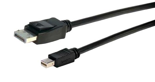 L-Com Dpcac2mm-0.5M Cable, Dp Plug-Mini Dp Plug, 0.5mm