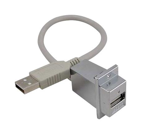 L-Com Al-Ecf504-Aa12 Usb Cable, 2.0 A Plug-A Rcpt, 12