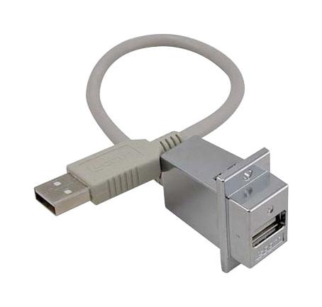 L-Com Al-Ecf504-Aa24 Usb Cable, 2.0 A Plug-A Rcpt, 24