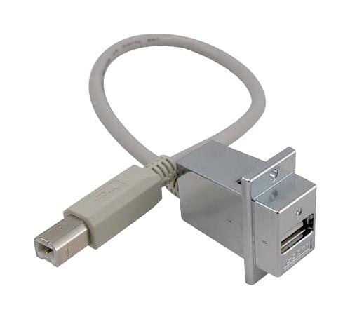 L-Com Al-Ecf504-Ab24 Usb Cable, 2.0 B Plug-A Rcpt, 24