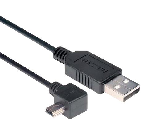 L-Com Caa-90Lmb5-075M Usb Cable, A Plug-Mini B R/a Plug, 29.5