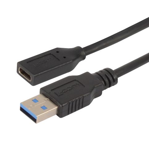 L-Com Cau31Cfa-3F Usb Cable, 3.0 A Plug-C Rcpt, 3'