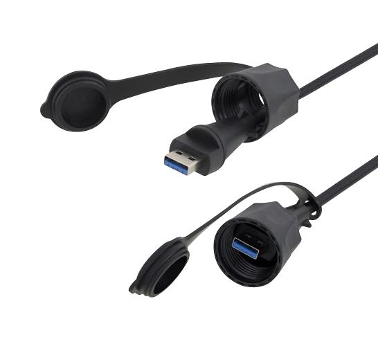 L-Com U3A00058-2M Usb Cable, 3.0 A Plug-A Plug, 6.6'