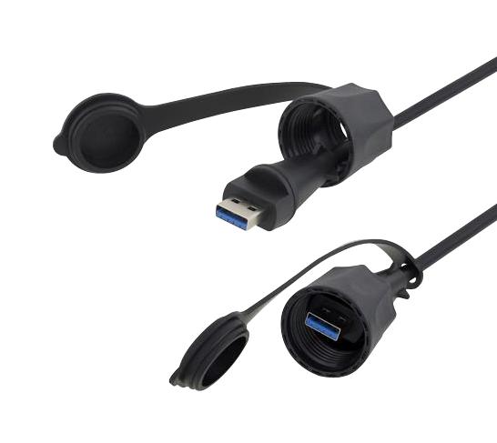 L-Com U3A00058-3M Usb Cable, 3.0 A Plug-A Plug, 9.8'