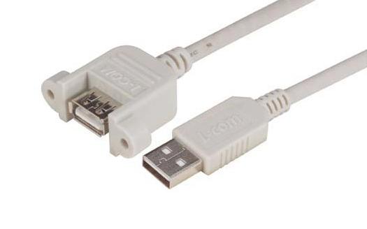 L-Com Upmaa-4M Usb Cable, 2.0 A Plug-A Rcpt, 13.1'