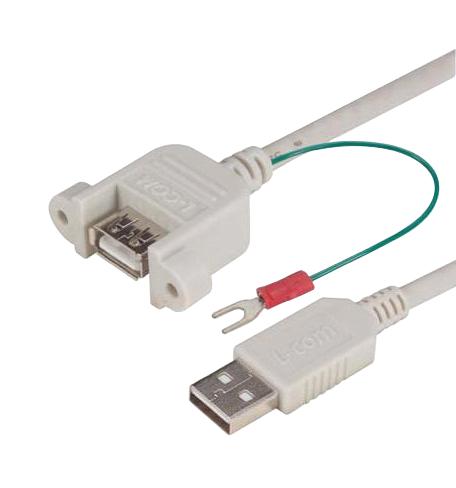 L-Com Upmaagnd-05M Usb Cable, 2.0 A Plug-A Rcpt/lug, 19.7