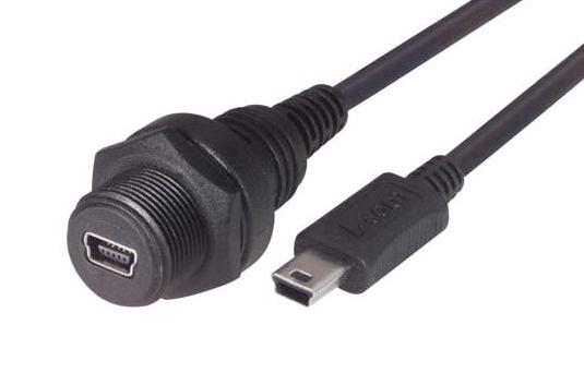 L-Com Wpusbmb5X-2M Usb Cable, Mini B Plug-Rcpt, 6.6'