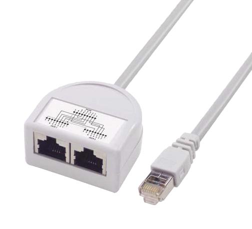 L-Com Ecs801-1 Enet Cord, Rj45 Plug-2X Rj45 Jack, 12