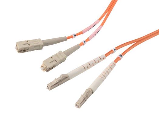 L-Com Fodsc50-Lc-01 Fo Cable, Sc-Lc Duplex, Om2, 3.3'