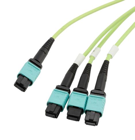 L-Com Mpf24-Mpf308Om5R-10 Fo Cable, Mpo-Mpo Jack, 10M