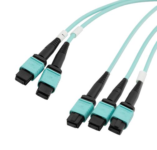 L-Com Mpf308-Mpf212Om4Z-1 Fo Cable, Mpo-Mpo Jack, 1M