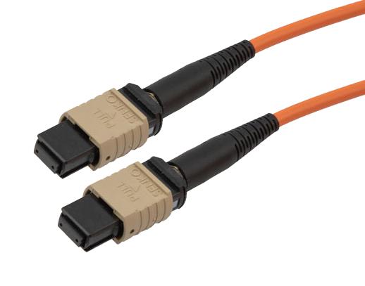 L-Com Mpff12Om2Az-5 Fo Cable, Typ A Mpo Rcpt-Rcpt, Om2, 5M