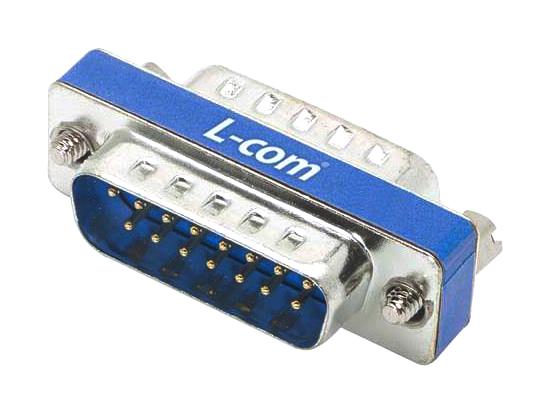 L-Com Dgb15M D Sub Adapter, Plug-Plug, 15Pos