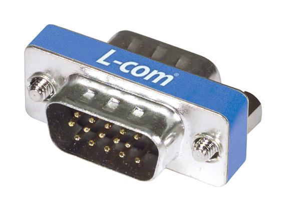 L-Com Dgbh15M D Sub Adapter, Plug-Plug, 15Pos