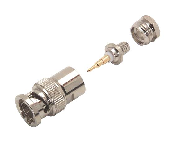 L-Com Bac033 Rf Coax Connector, Bnc Plug, 75 Ohm