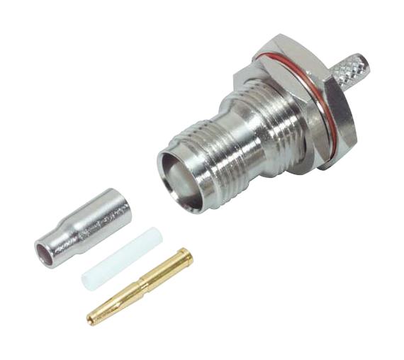 L-Com Bac528 Rf Coax Connector, Tnc Bulkhead Jack, 50 Ohm