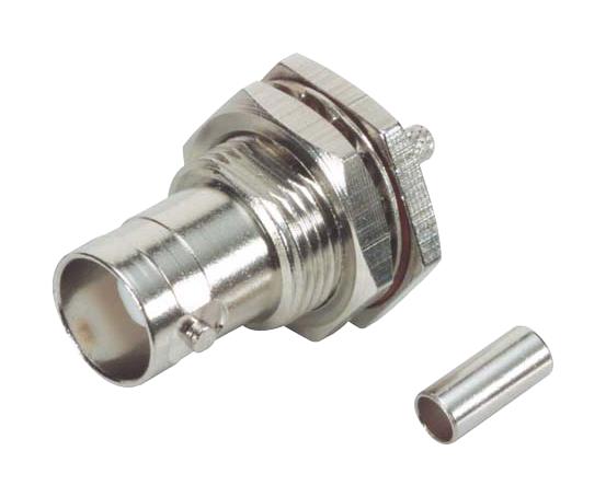 L-Com Bac540 Rf Coax Connector, Bnc Bulkhead Jack, 50 Ohm