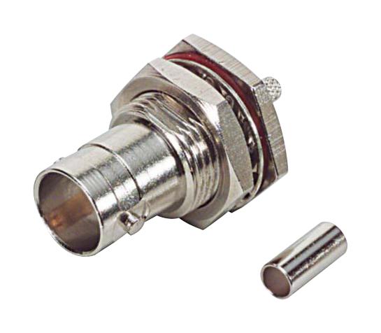 L-Com Bac550 Rf Coax Connector, Bnc Bulkhead Jack, 75 Ohm