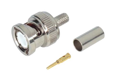 L-Com Bac836A-58P Rf Coax Connector, Bnc Plug, 50 Ohm