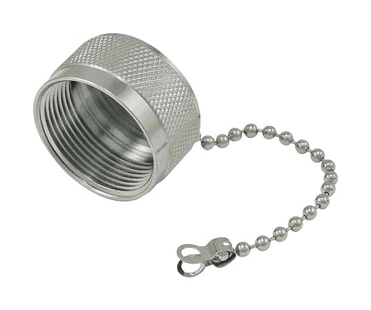 L-Com Adm-Cap01 Protective Cap, W/chain, Plug, Brass