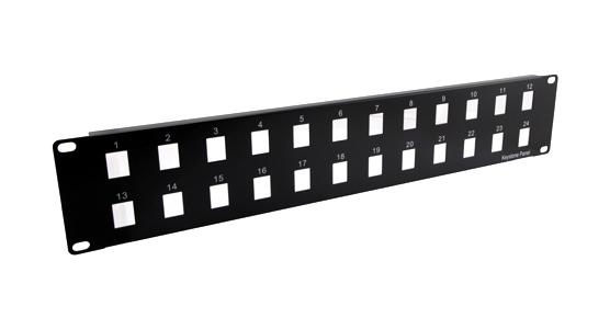 L-Com Pr35-24Ks Patch Panel, Keystone, 24 Port, 2U