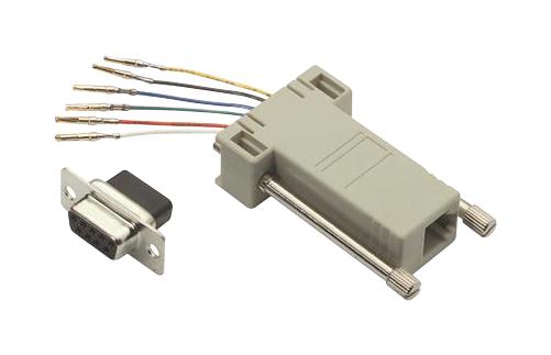 L-Com Ra096F Adapter, Db9 Rcpt-Rj12 Jack, Panel