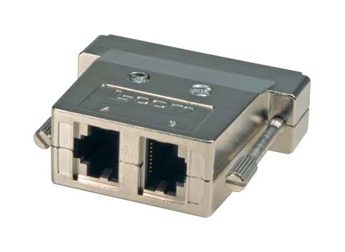 L-Com Ra2588Ms Adapter, Db25 Plug-2Xrj45 Jack, Panel