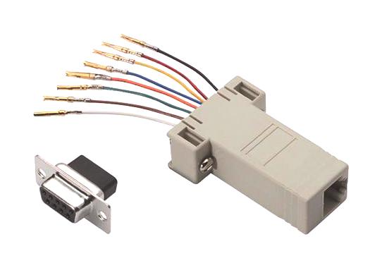 L-Com Rba098F Modular Adaptor, D Sub Rcpt-Rj45 Jack