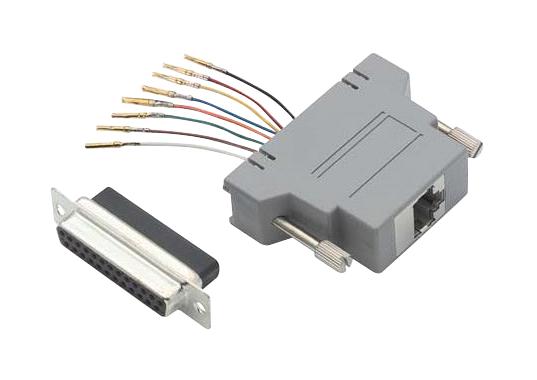 L-Com Rs25Emi8F Modular Adapter, D Sub Rcpt-Rj45 Jack