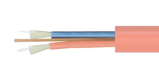 L-Com Fobom2Ib2-M Fibre Optic Cable, 2Fibre, 3.3'