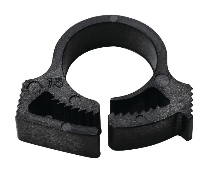 HellermannTyton 192-10060 Snapper Hose Clip, Blk, Nylon 6.6